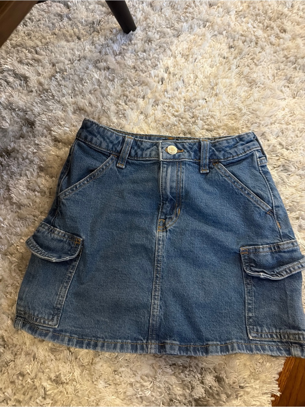 GAP Denim Cargo Pocket Mini Skirt - Medium Blue